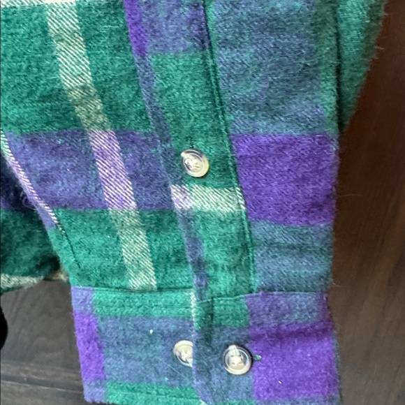 Windridge Plaid Green and Purple lined Shirt Jacket XL. NWT - Picture 6 of 7